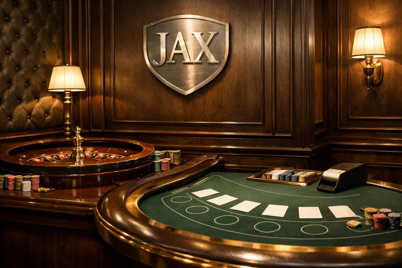 Vibrant digital casino city at night